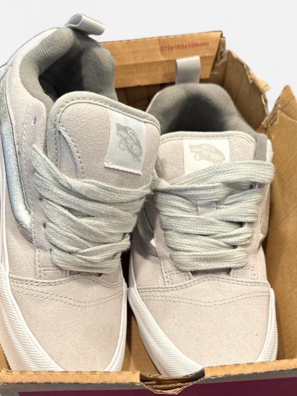 Vans silver and grey suede chunky knu Skool sneakers